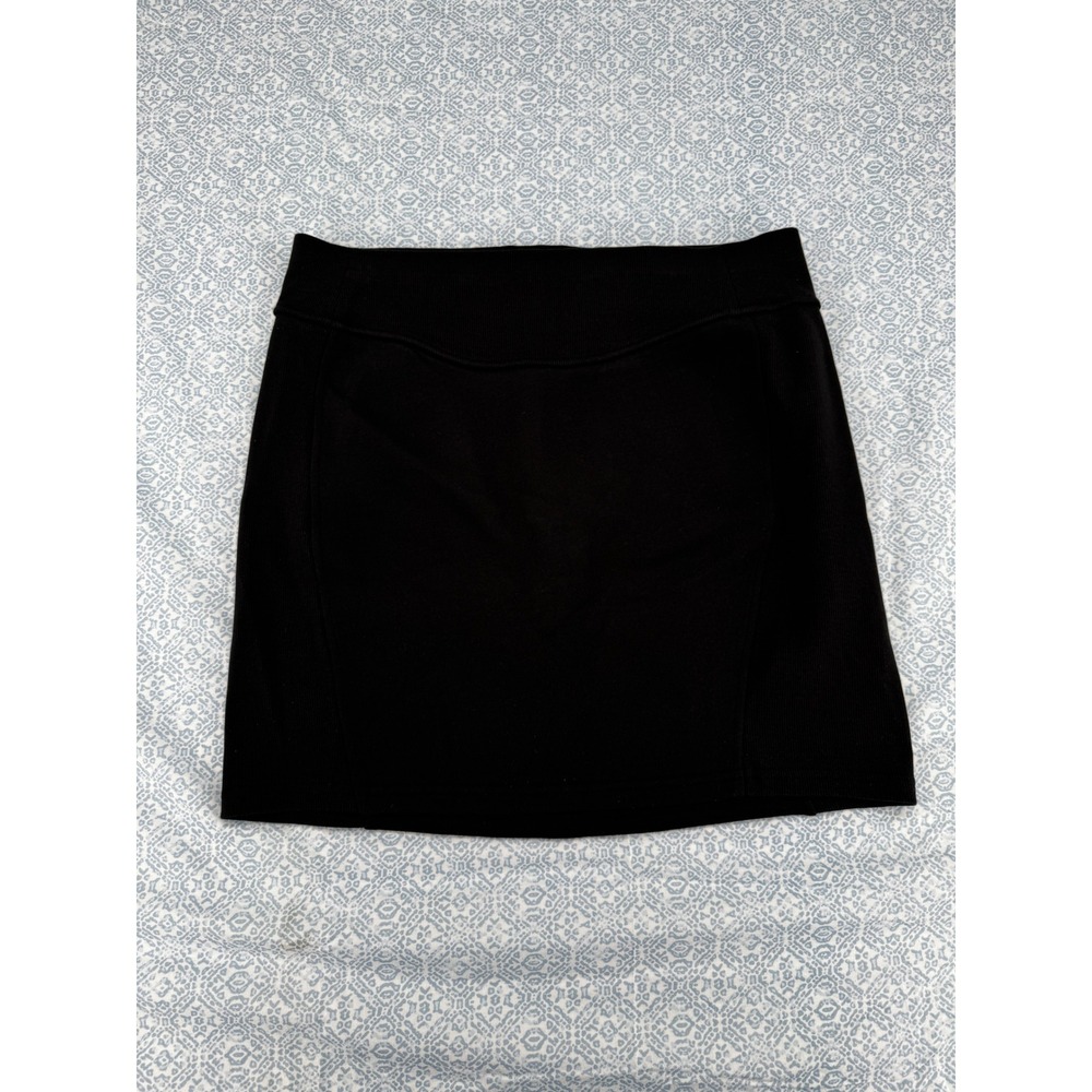 Lululemon Softstreme Ribbed Mini Skirt Black LW8ALSS Size Large